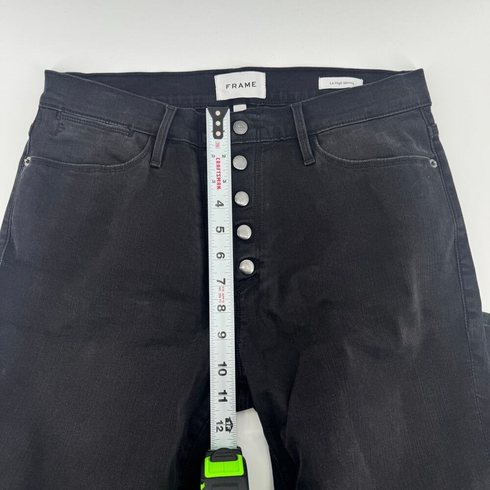 FRAME Denim Le High Ankle Skinny Snap Fly Jeans Sz 31 Bestwick $249 NWT - Picture 8 of 11